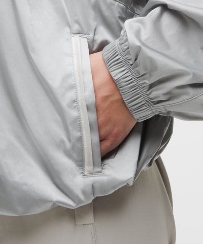 Stretch-Satin Flocked Training Jacket