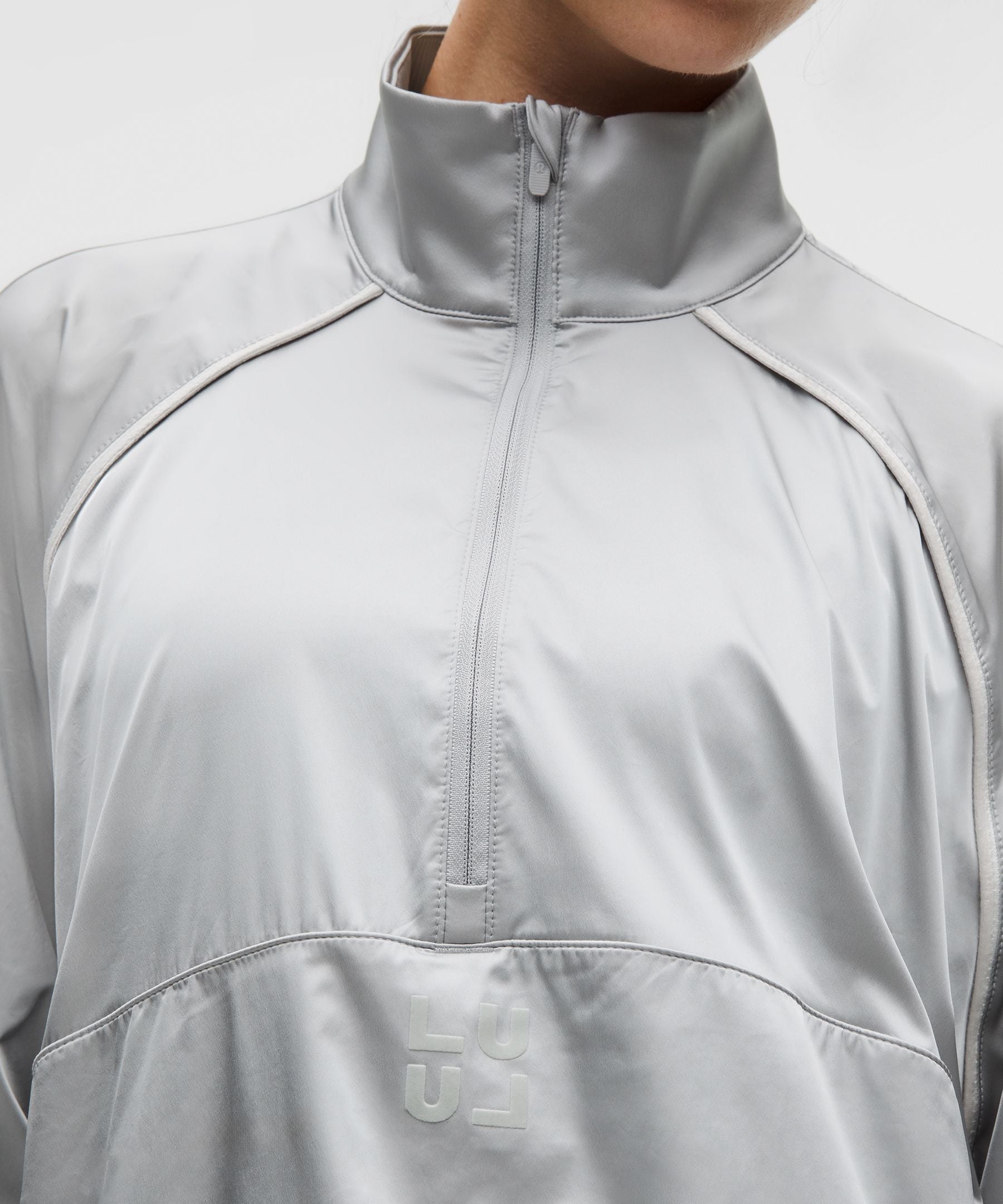 Stretch-Satin Flocked Training Jacket