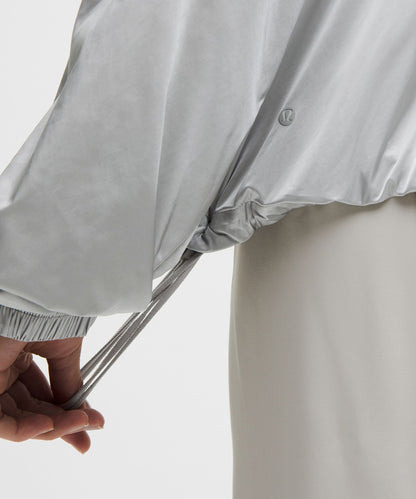 Stretch-Satin Flocked Training Jacket
