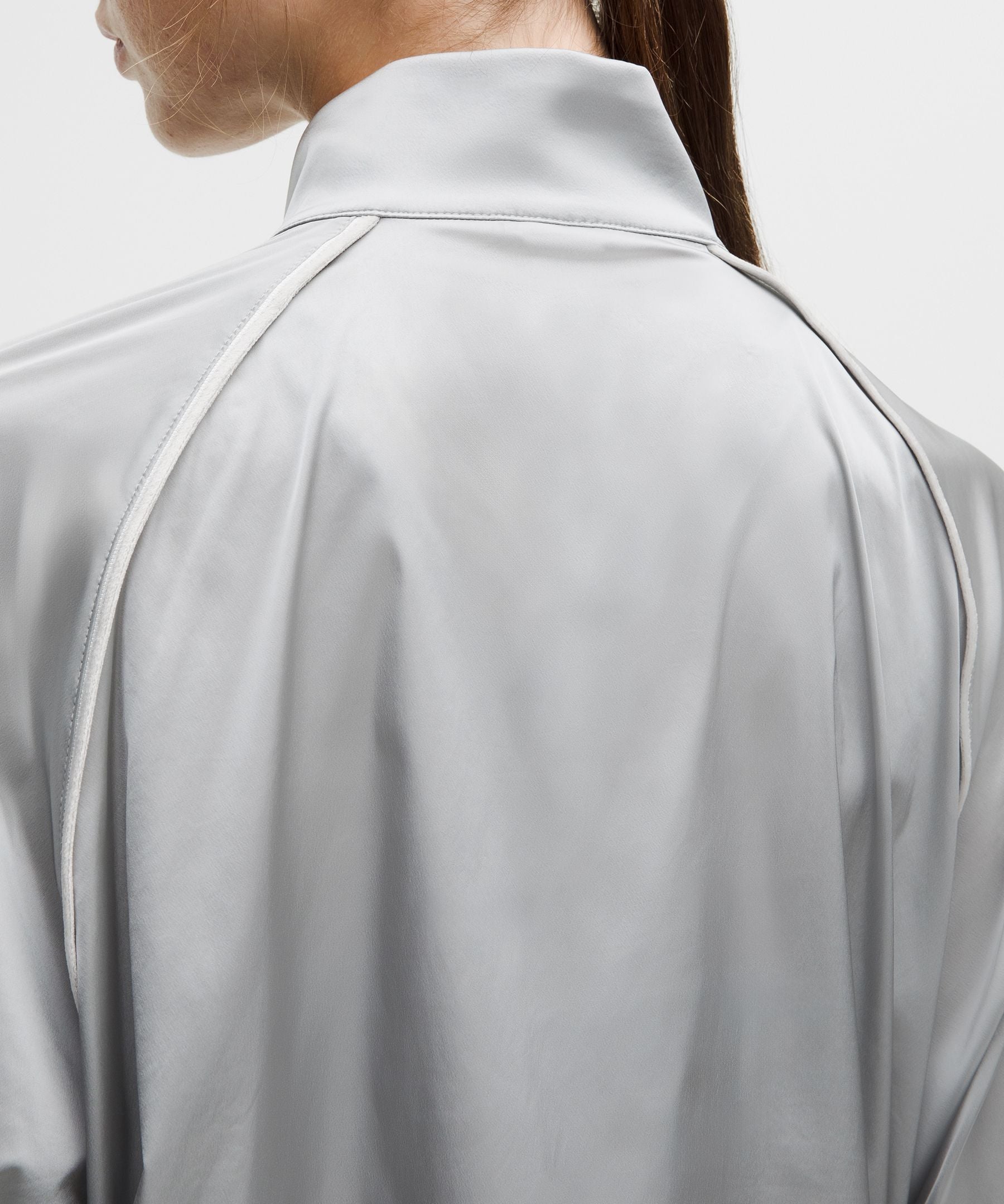 Stretch-Satin Flocked Training Jacket