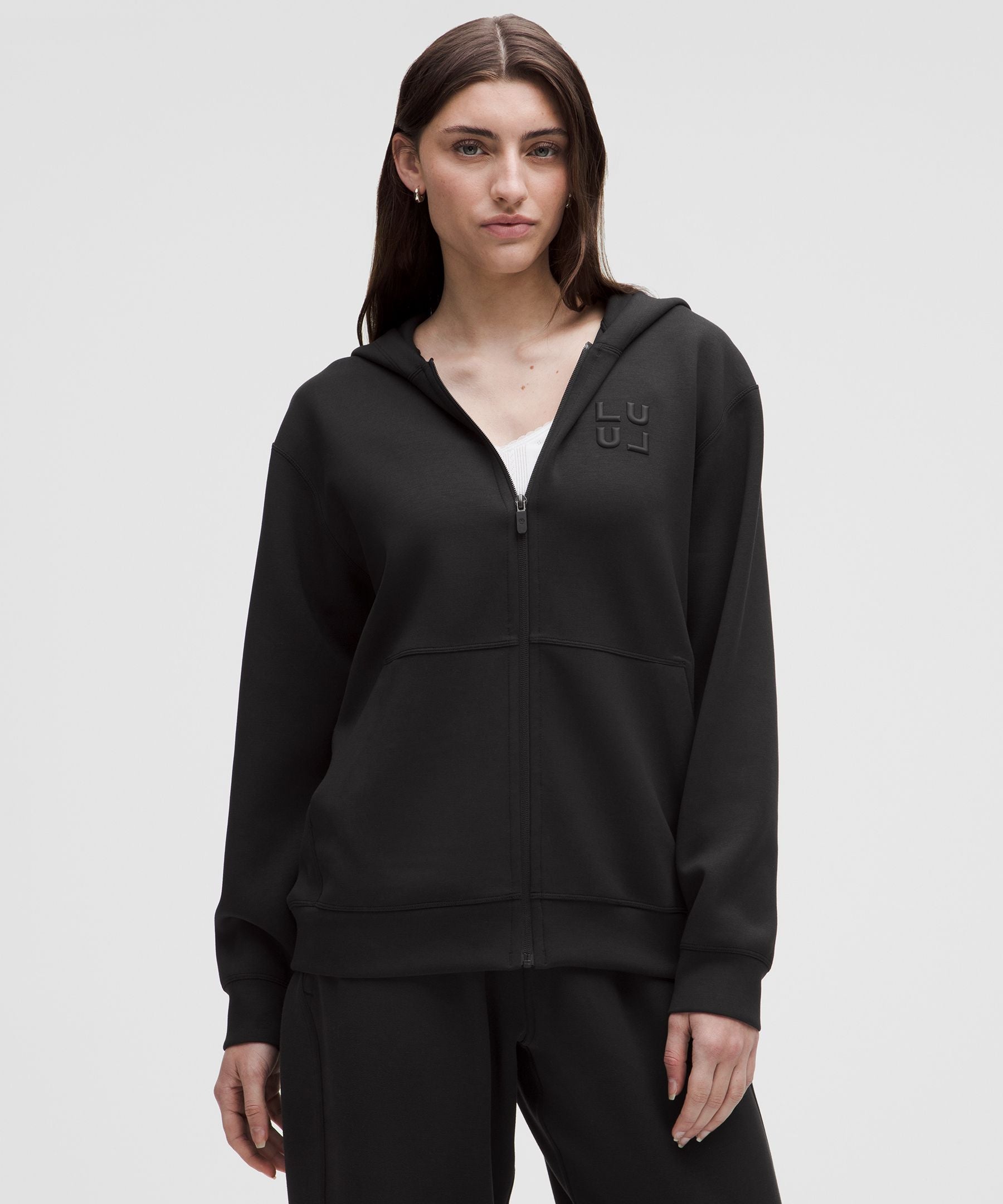 Smooth Spacer Full-Zip Hoodie
