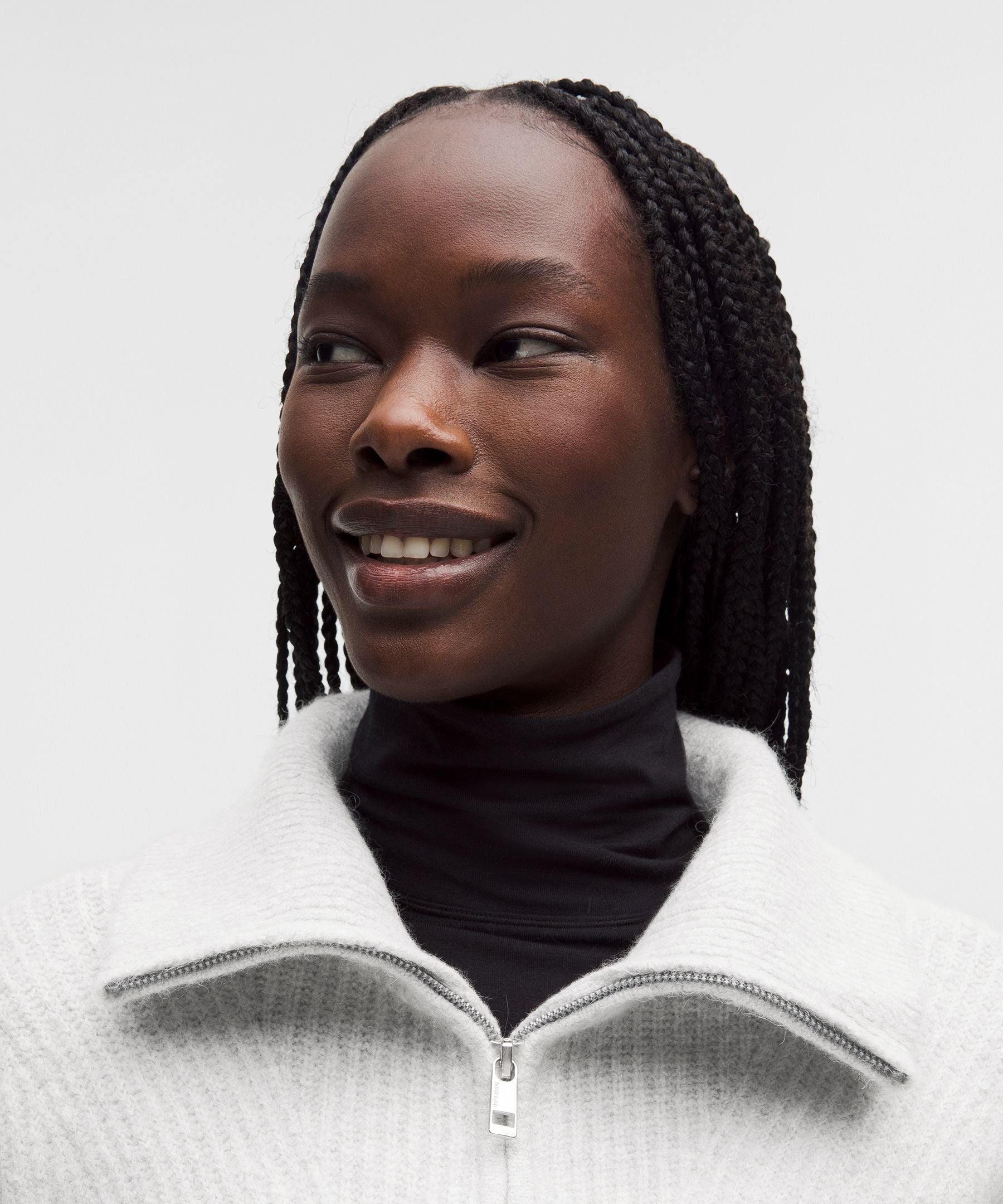 Alpaca-Blend Collared Half-Zip Sweater