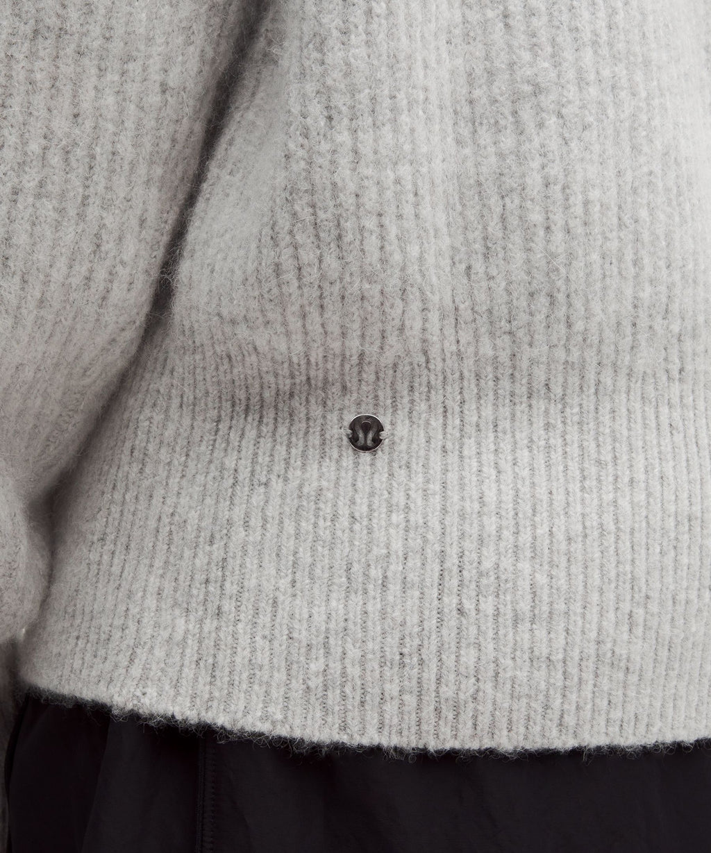 Alpaca-Blend Collared Half-Zip Sweater