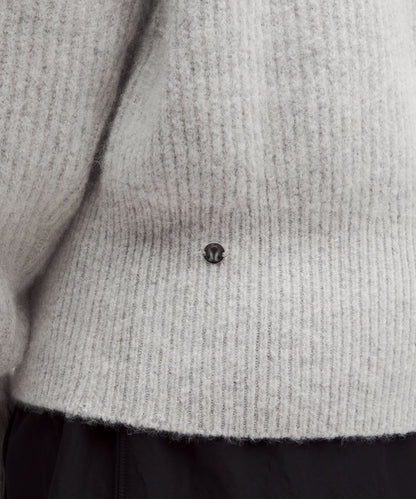 Alpaca-Blend Collared Half-Zip Sweater