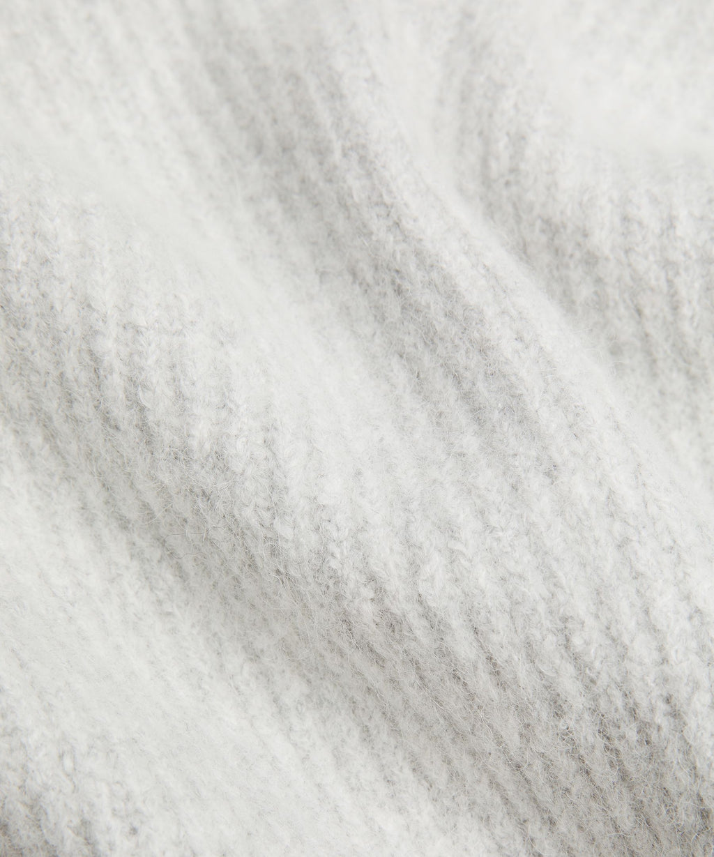 Alpaca-Blend Collared Half-Zip Sweater