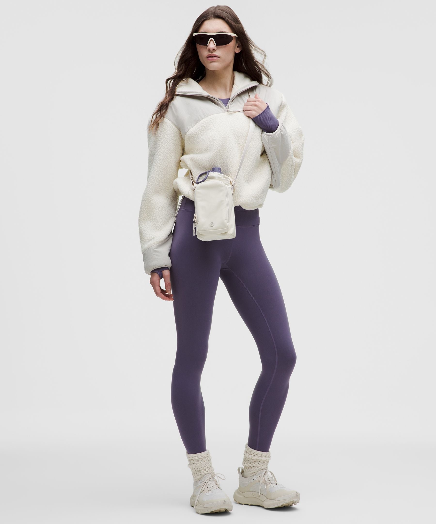 High-Pile Fleece Hooded Half Zip