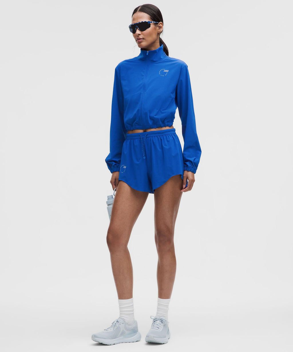 Mile Maker Run Crew Graphic Cinch-Hem Jacket