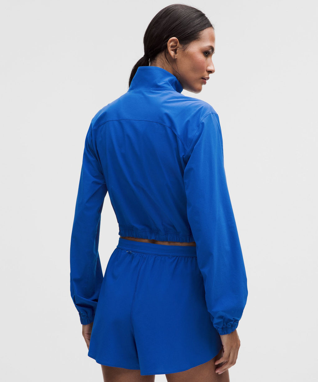 Mile Maker Run Crew Graphic Cinch-Hem Jacket