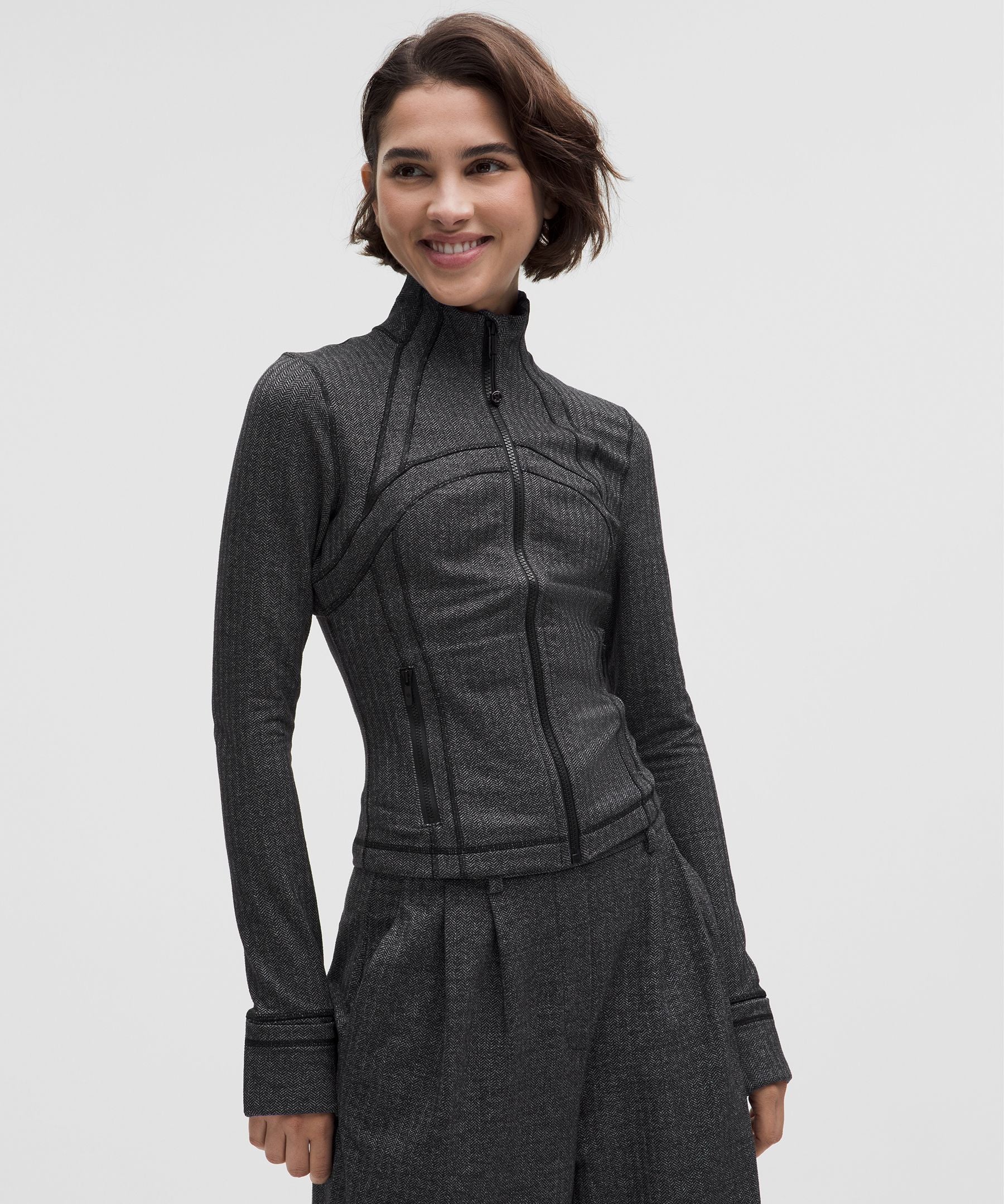 Define Cropped Jacket *Herringbone