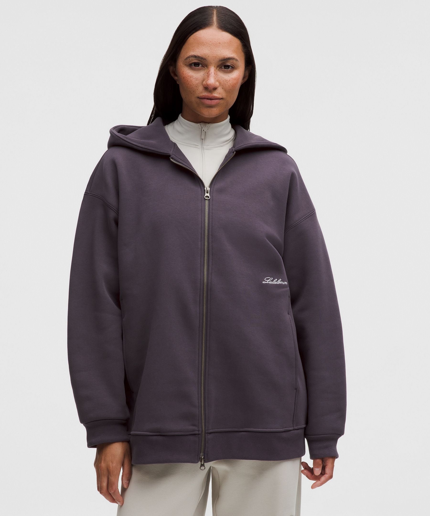 Women's Big Cozy Ultra-Oversized Full-Zip Hoodie *Long