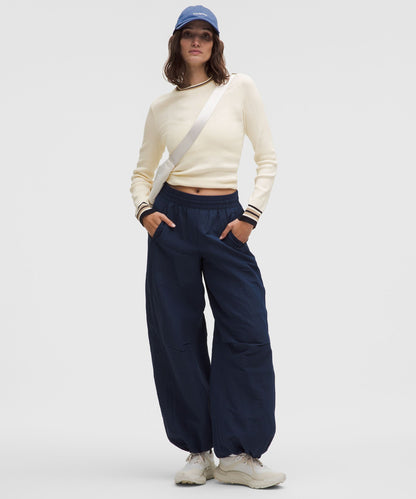 Cotton-Blend Long-Sleeve Crew