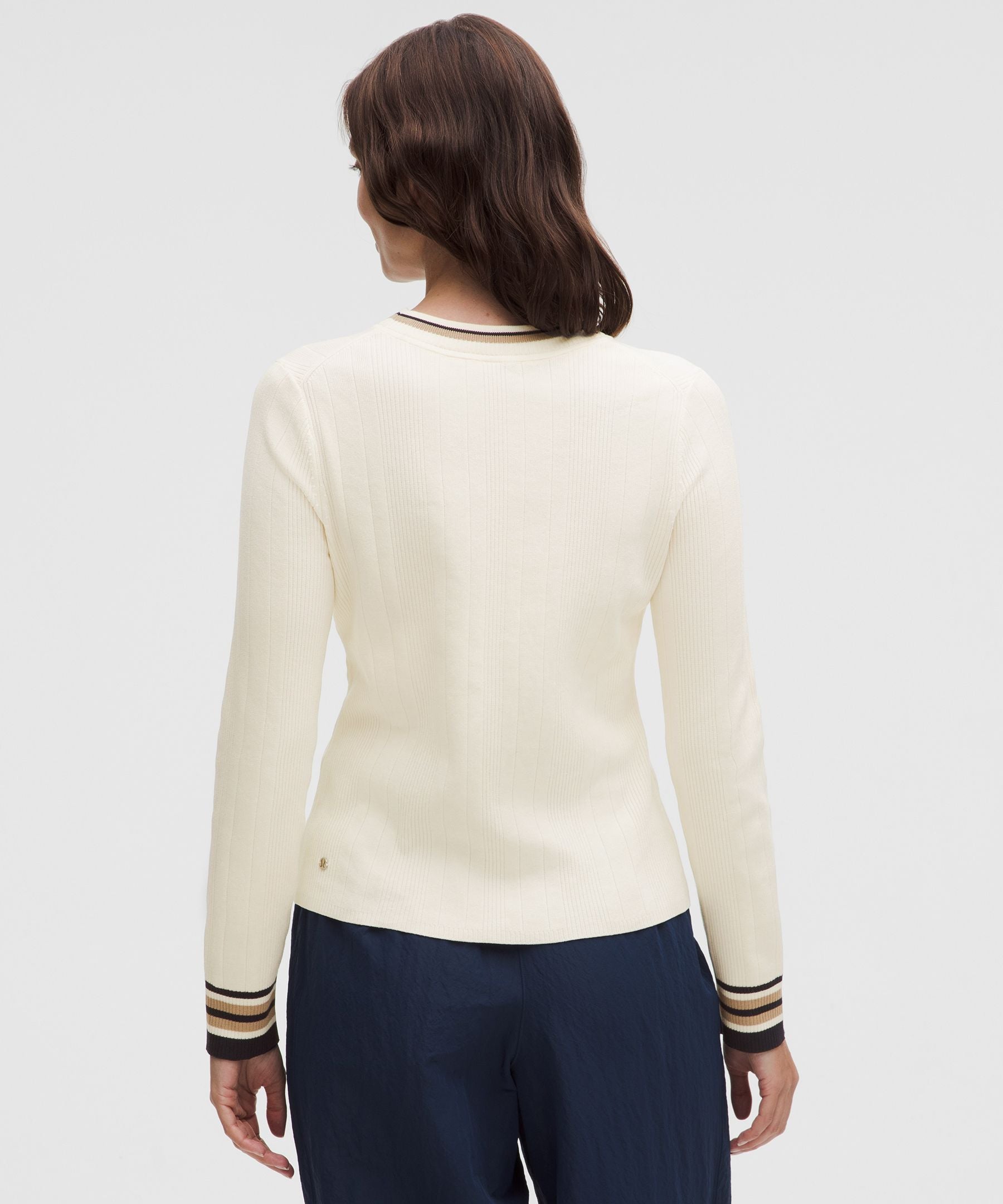 Cotton-Blend Long-Sleeve Crew