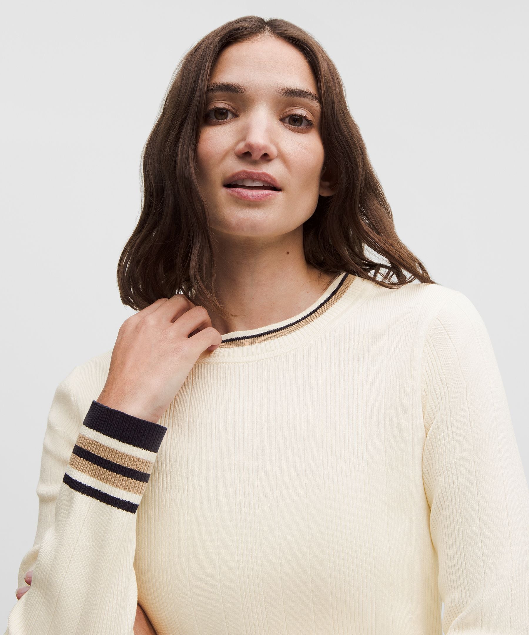 Cotton-Blend Long-Sleeve Crew