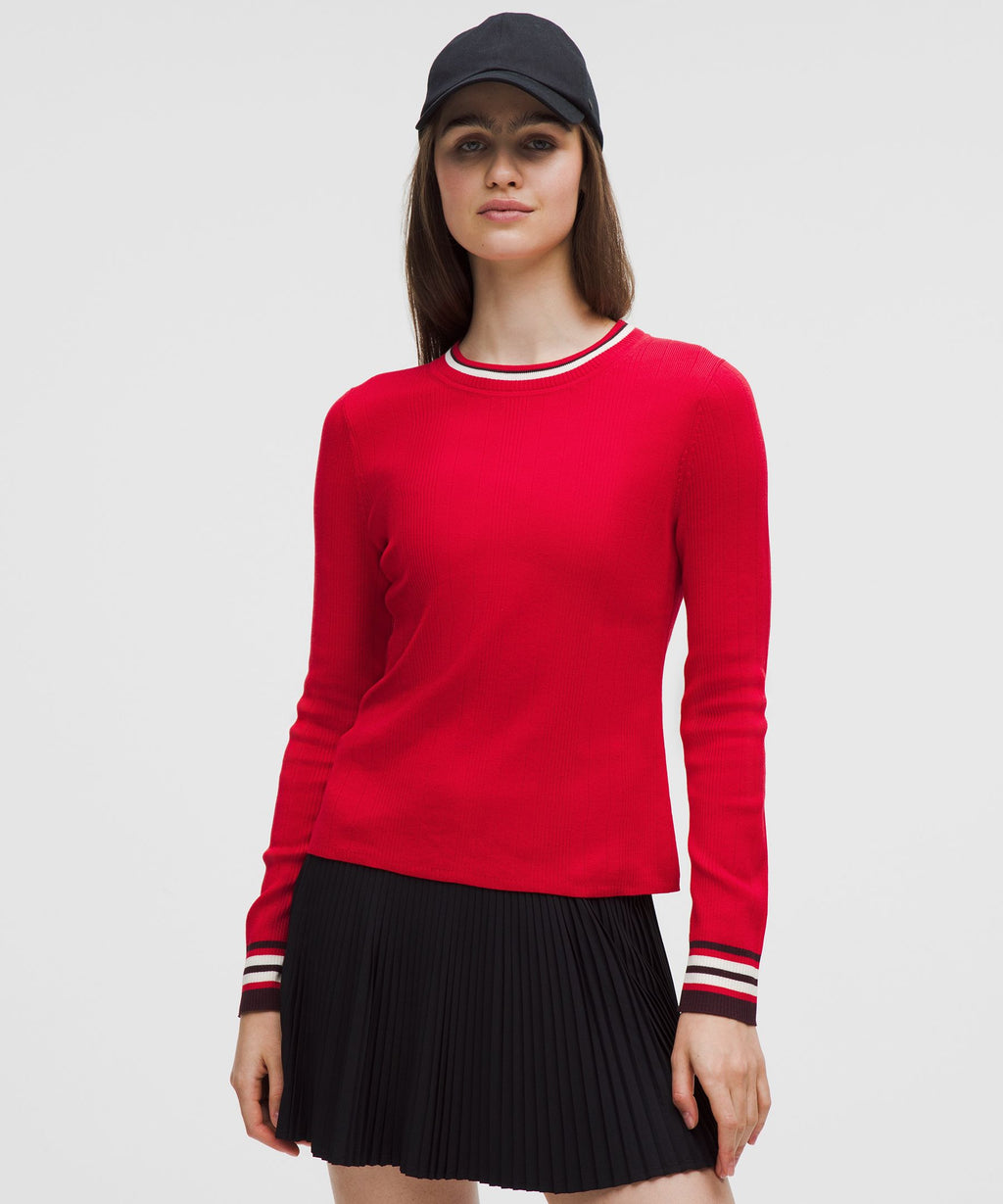 Cotton-Blend Long-Sleeve Crew