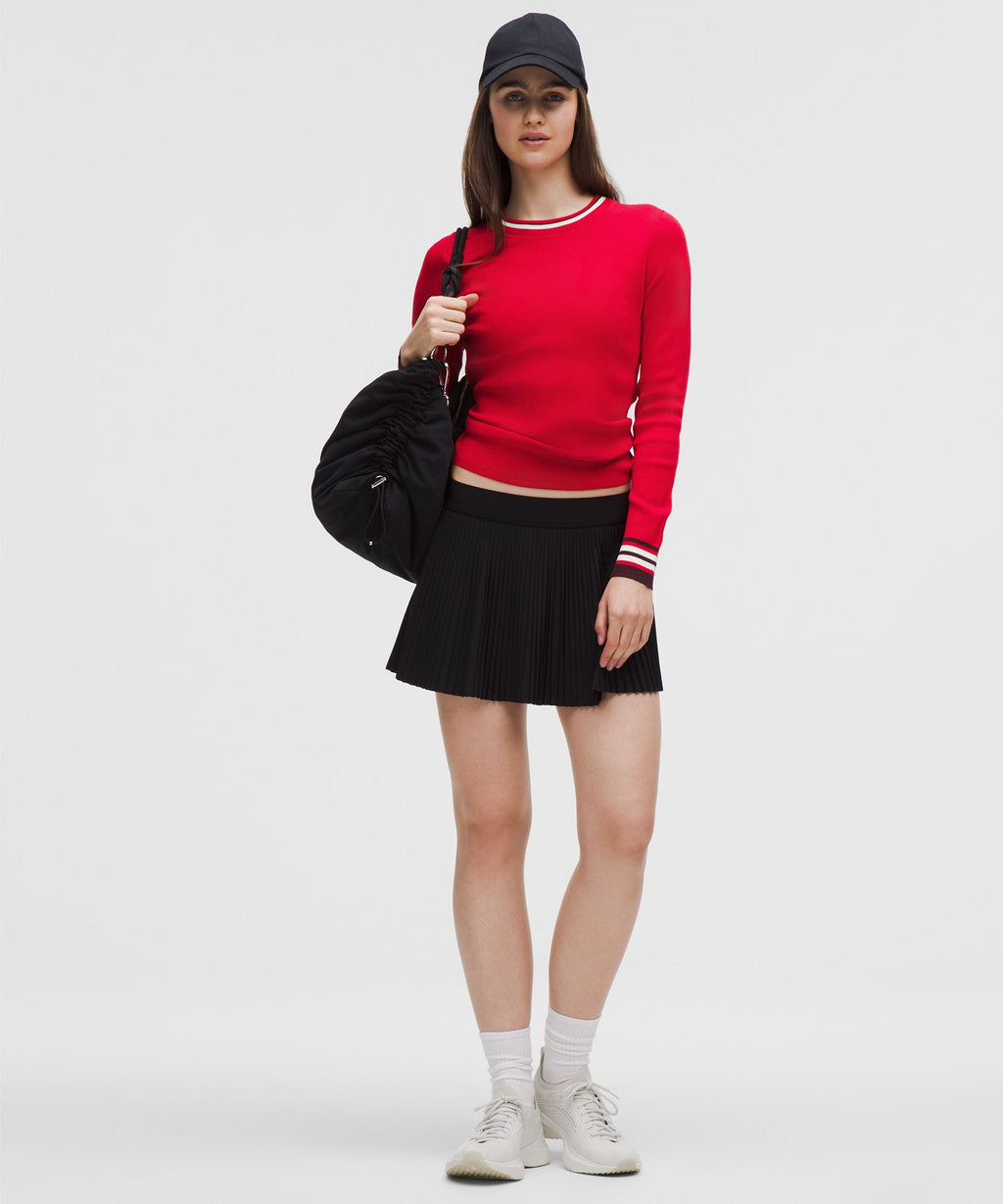 Cotton-Blend Long-Sleeve Crew