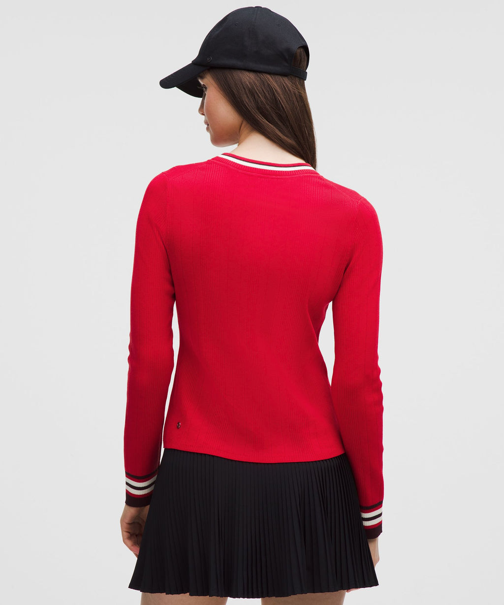 Cotton-Blend Long-Sleeve Crew