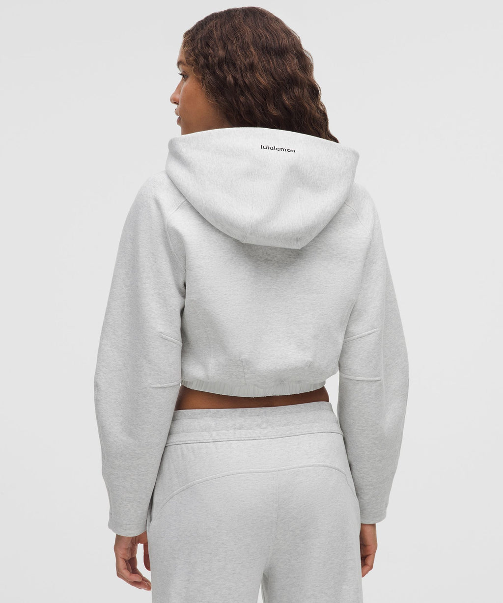 Loungeful Relaxed-Fit Full-Zip Cropped Hoodie