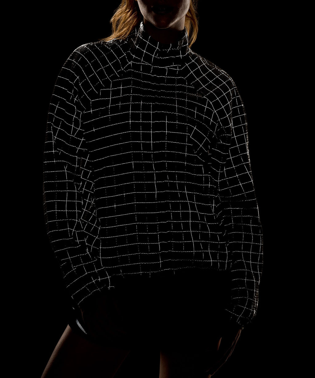 Adapted State Textured Jacket *Reflective Grid