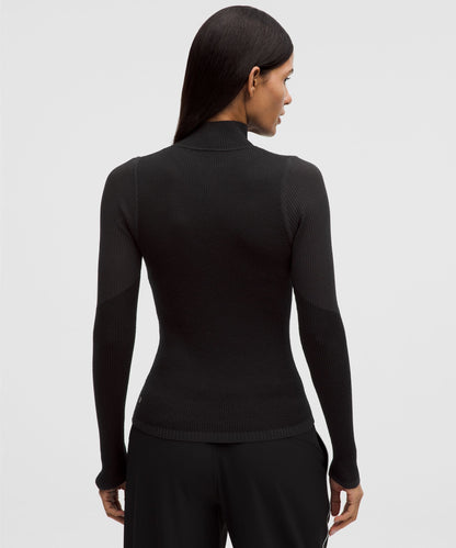 Ribbed Merino-Blend Turtleneck Sweater