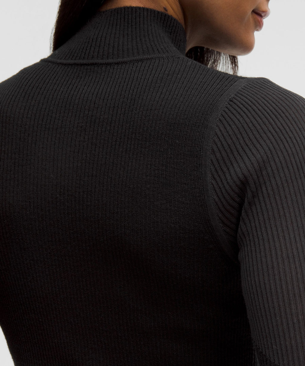 Ribbed Merino-Blend Turtleneck Sweater