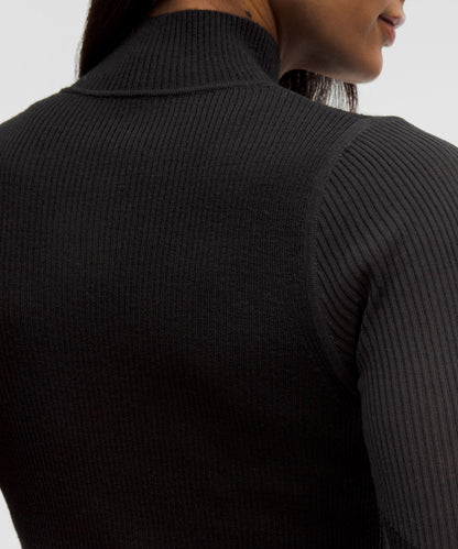 Ribbed Merino-Blend Turtleneck Sweater