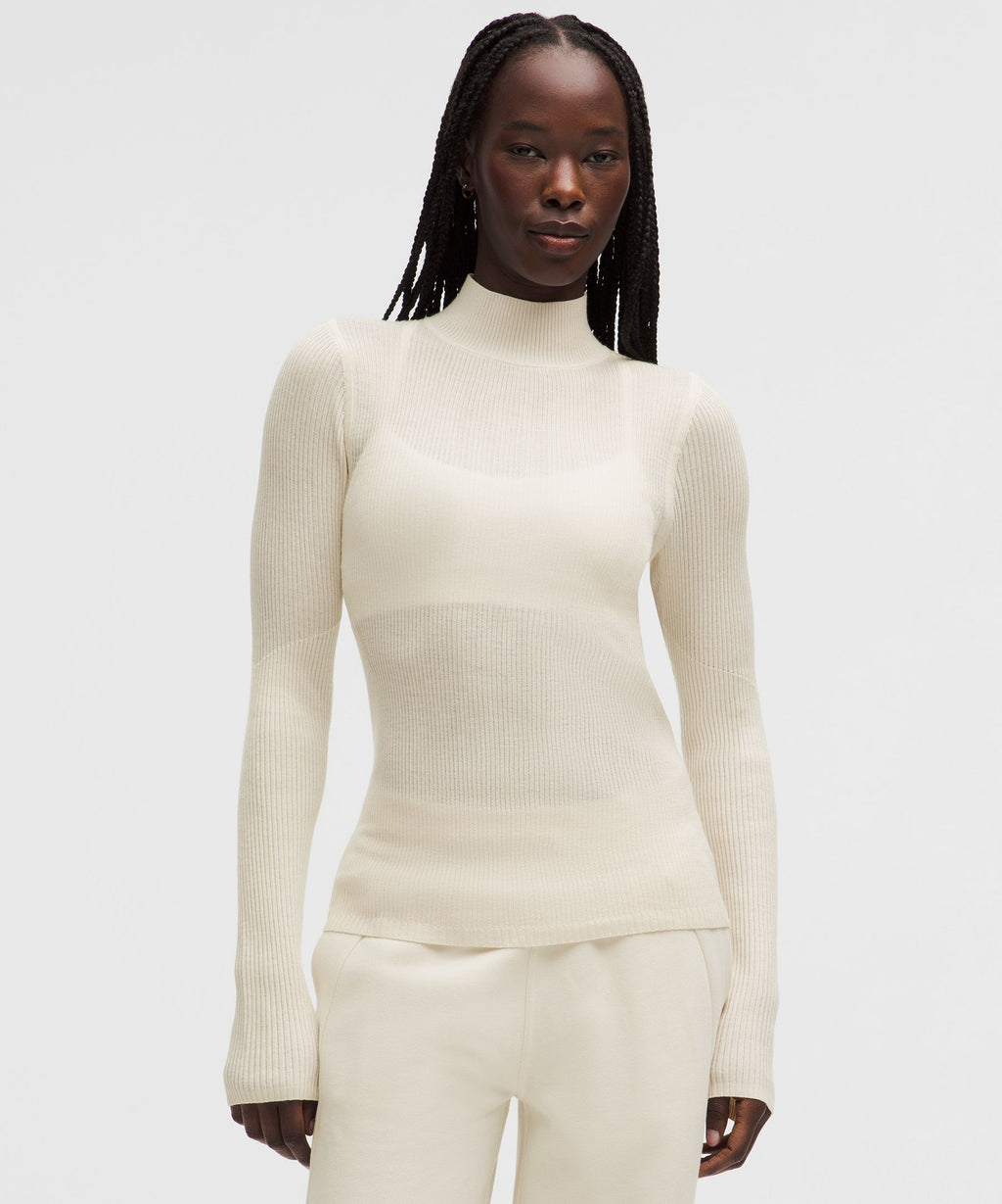 Ribbed Merino-Blend Turtleneck Sweater