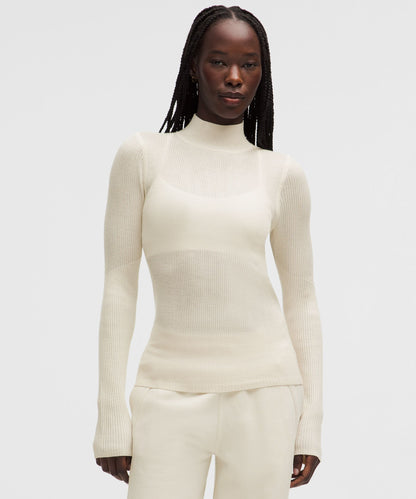 Ribbed Merino-Blend Turtleneck Sweater