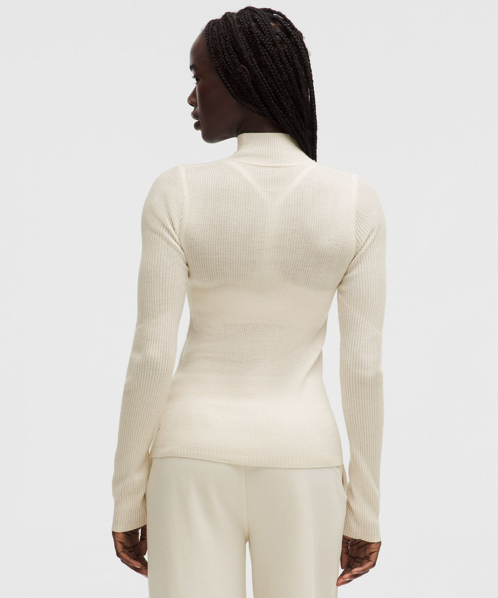 Ribbed Merino-Blend Turtleneck Sweater