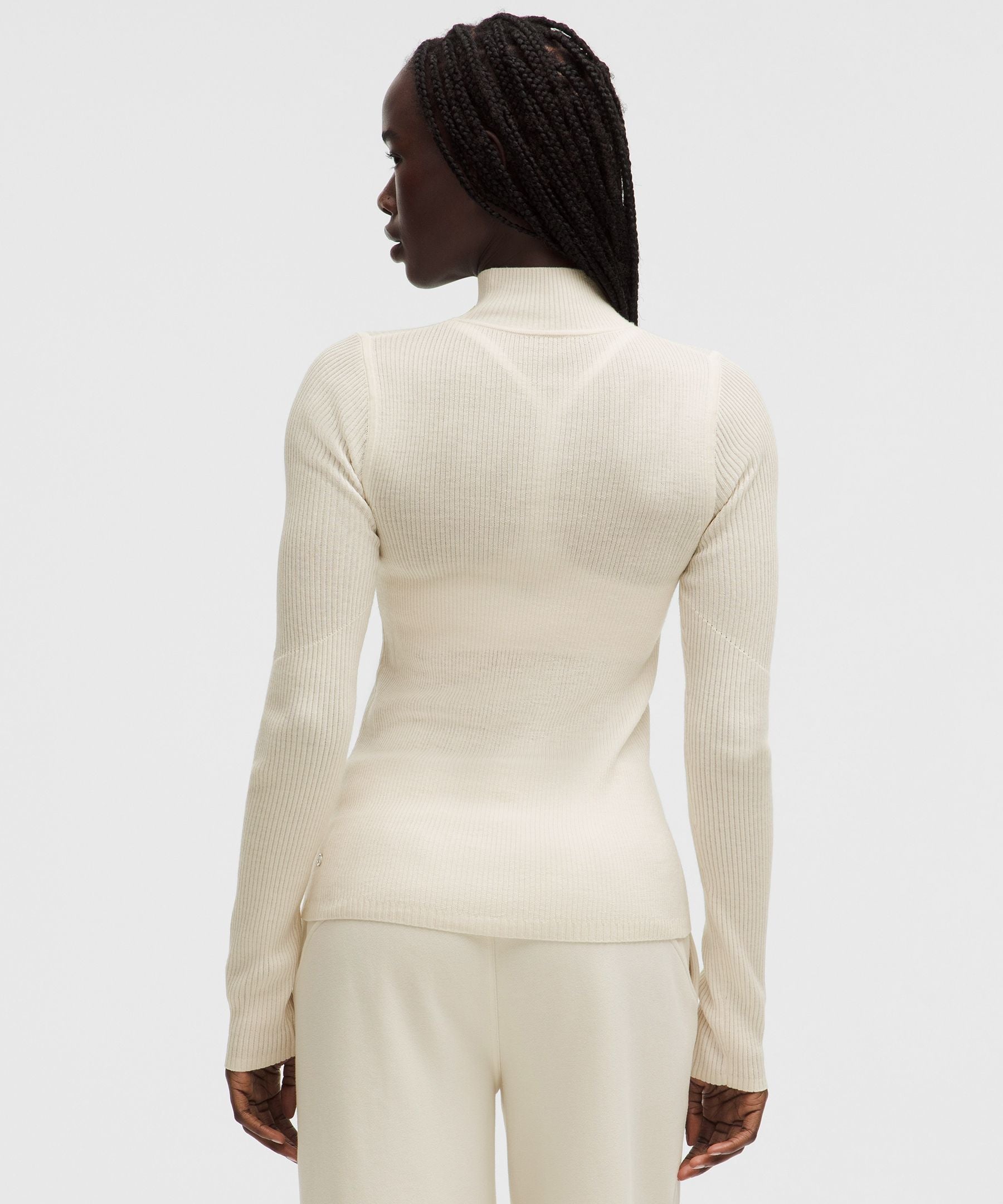 Ribbed Merino-Blend Turtleneck Sweater