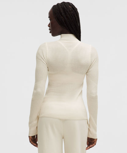Ribbed Merino-Blend Turtleneck Sweater
