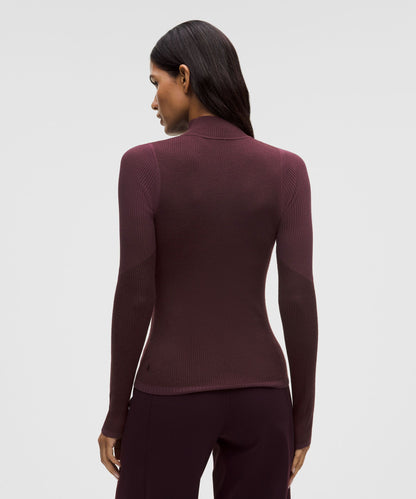 Ribbed Merino-Blend Turtleneck Sweater
