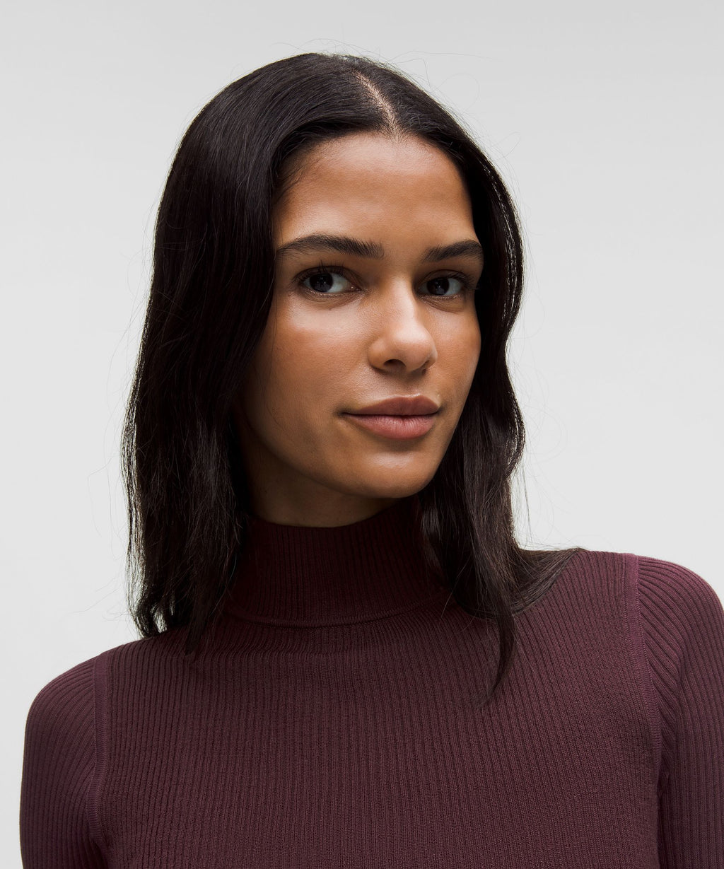 Ribbed Merino-Blend Turtleneck Sweater