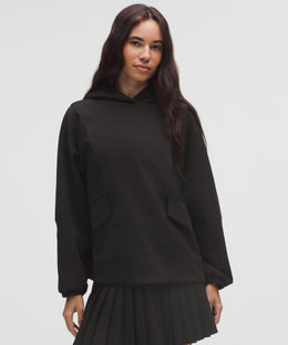 Cotton-Blend Double-Knit Oversized Hoodie