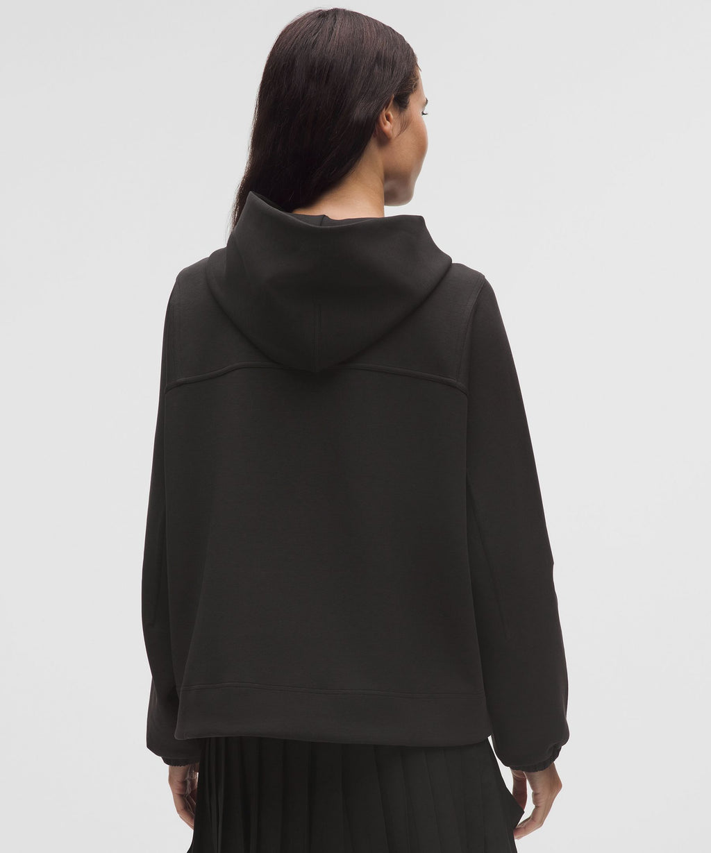 Cotton-Blend Double-Knit Oversized Hoodie