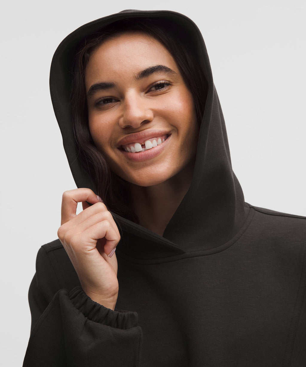 Cotton-Blend Double-Knit Oversized Hoodie