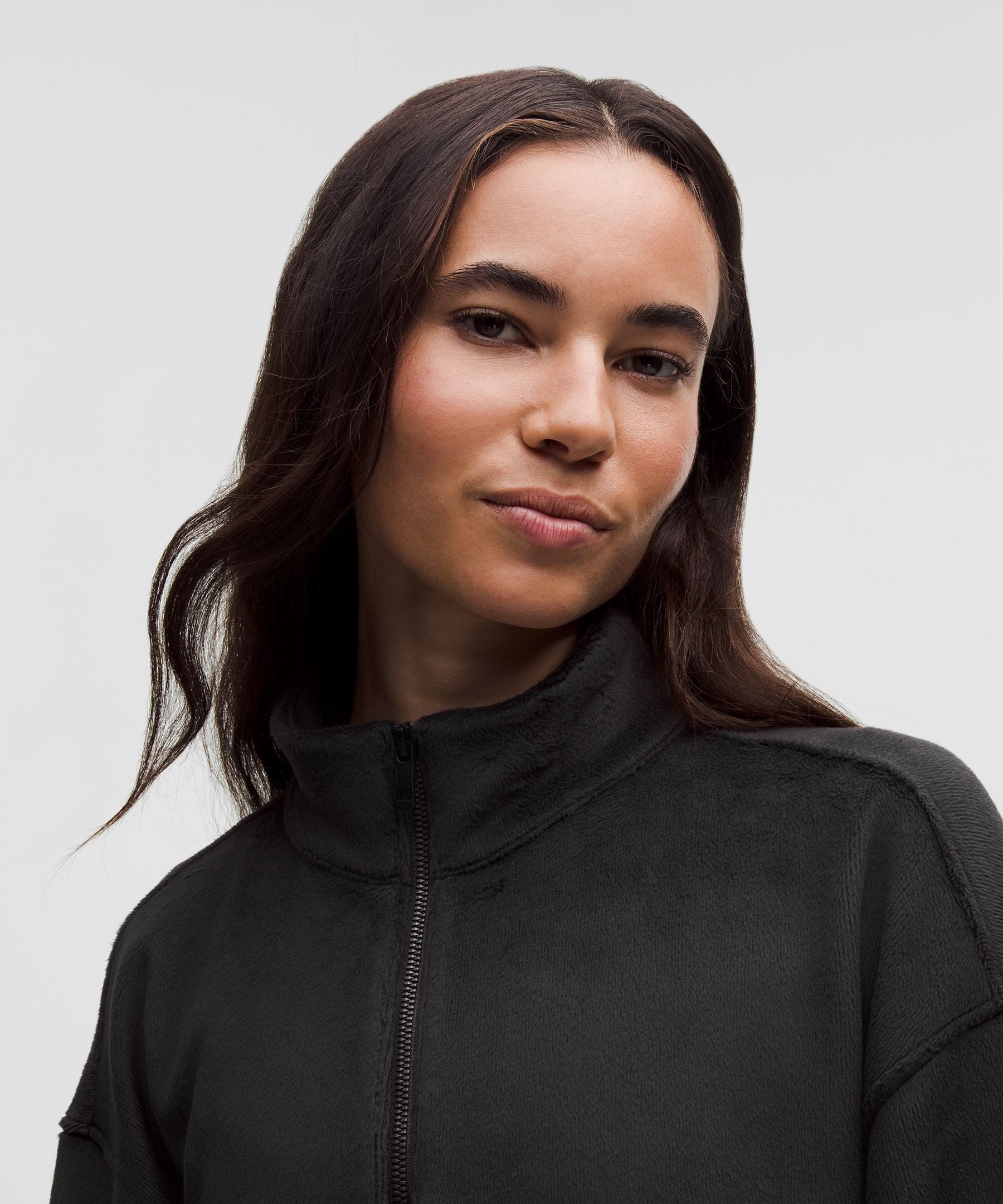 Plush Velour Oversized Half Zip