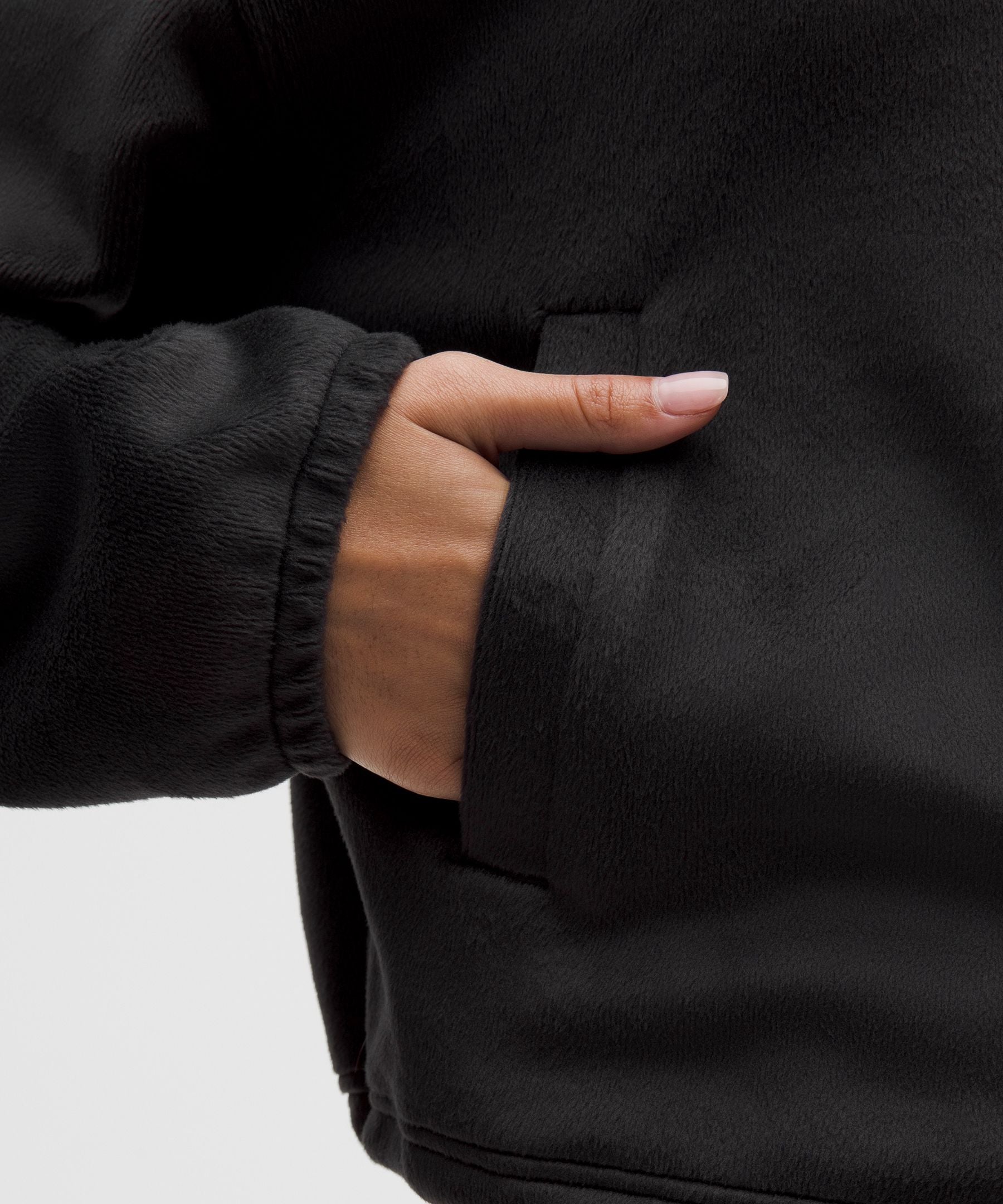 Plush Velour Oversized Half Zip