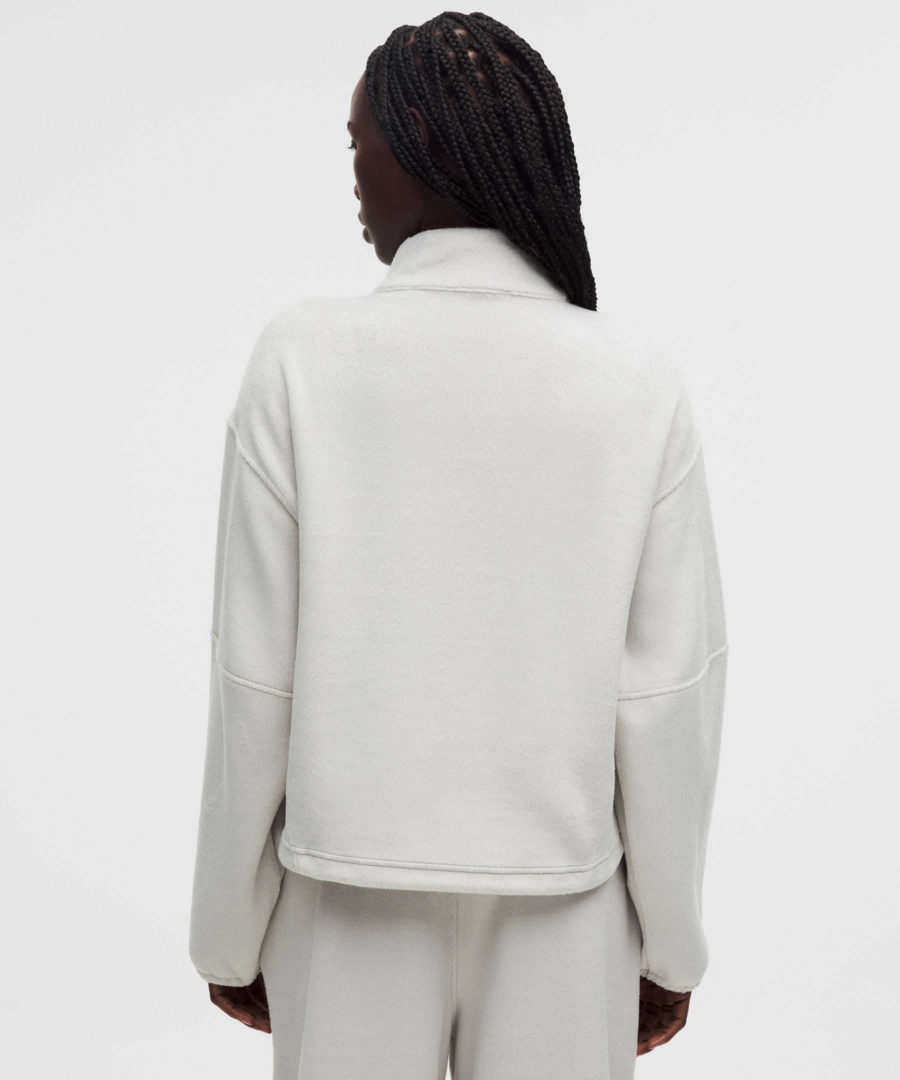 Plush Velour Oversized Half Zip