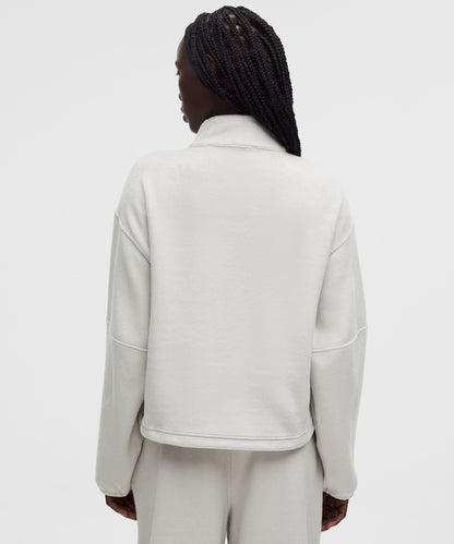 Plush Velour Oversized Half Zip