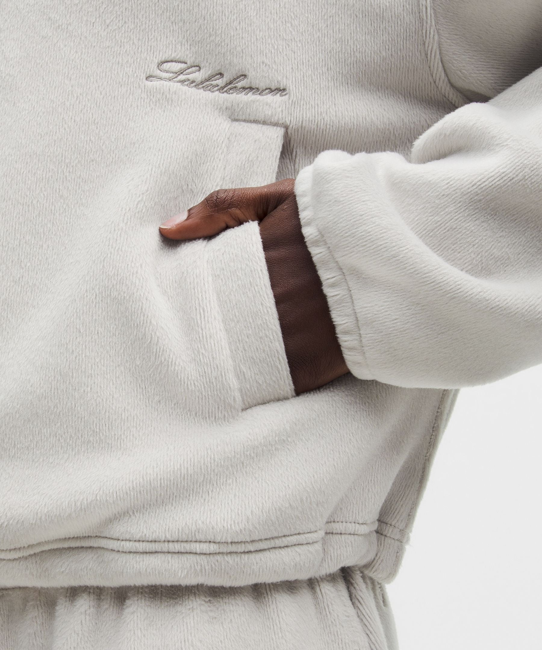 Plush Velour Oversized Half Zip
