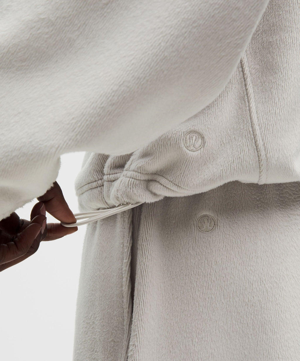 Plush Velour Oversized Half Zip