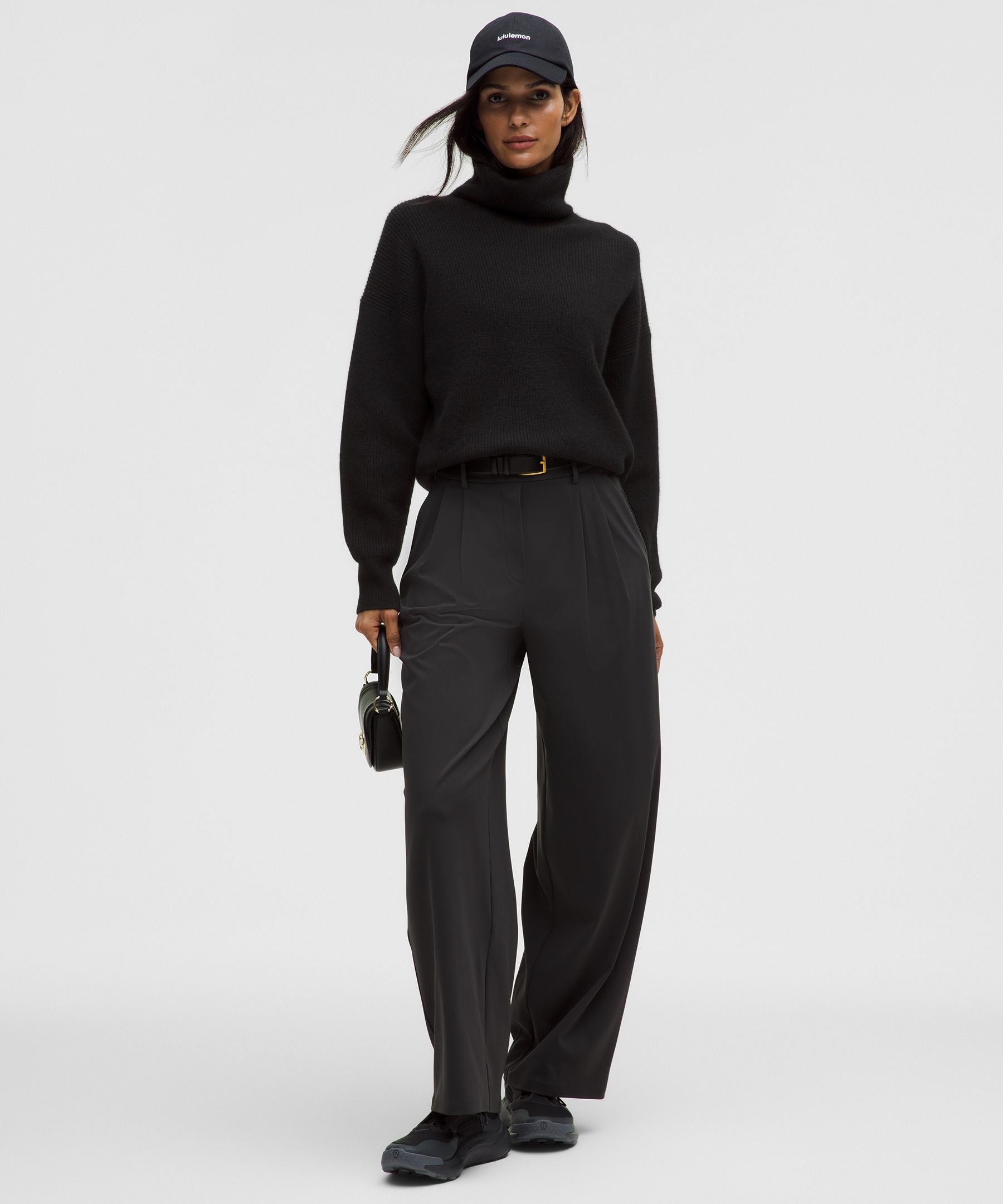 Oversized Cashmere Funnel-Neck Sweater