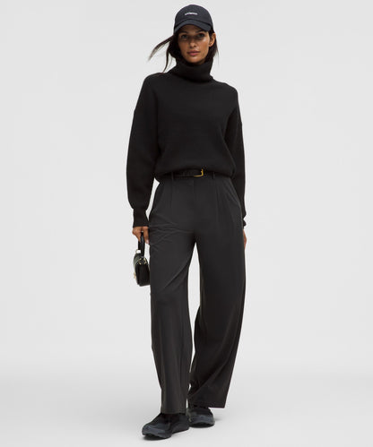 Oversized Cashmere Funnel-Neck Sweater