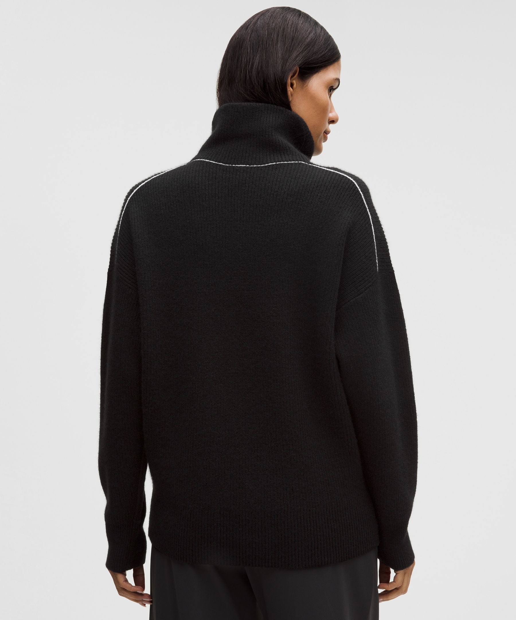 Oversized Cashmere Funnel-Neck Sweater