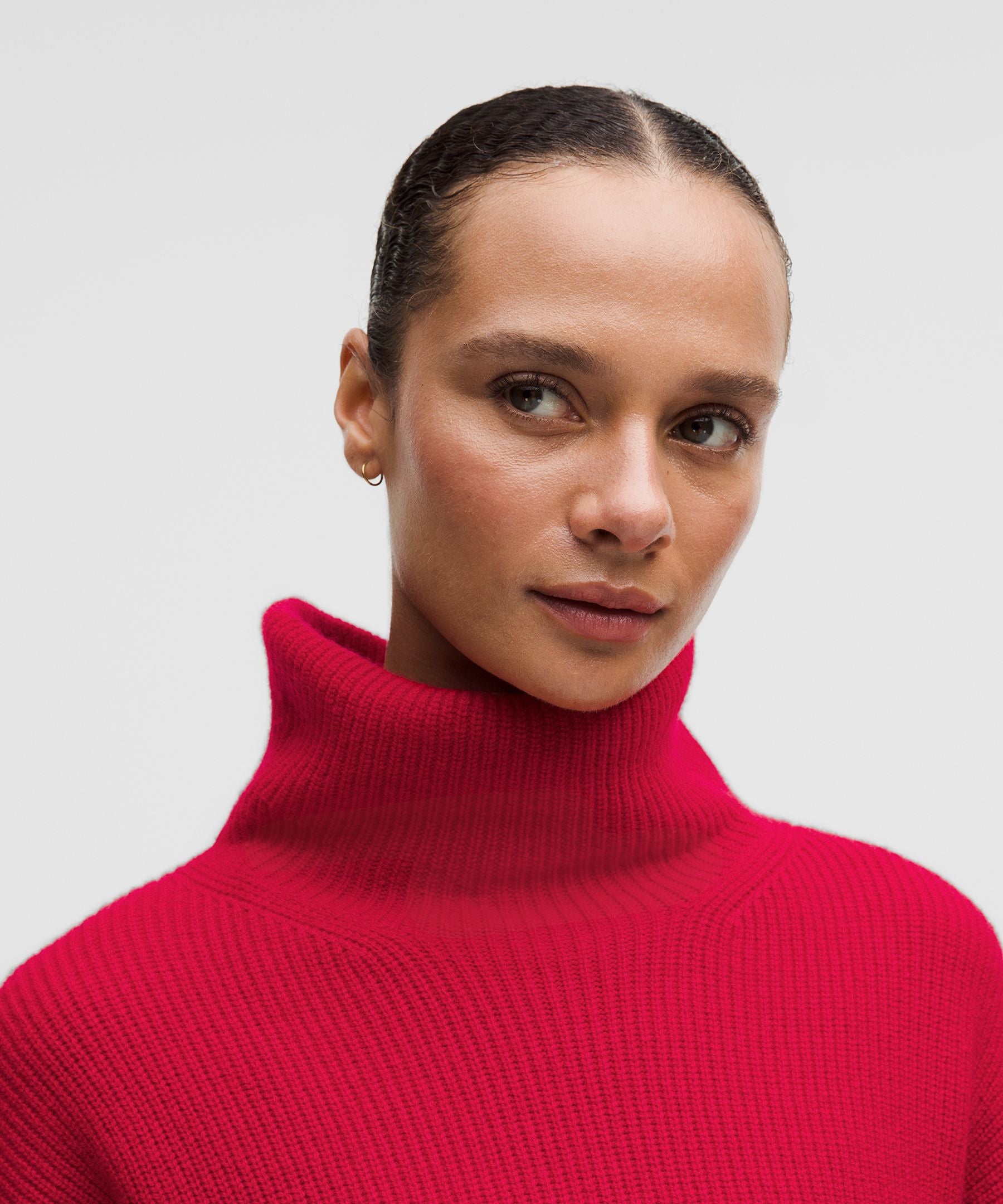Oversized Cashmere Funnel-Neck Sweater