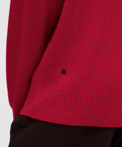 Oversized Cashmere Funnel-Neck Sweater