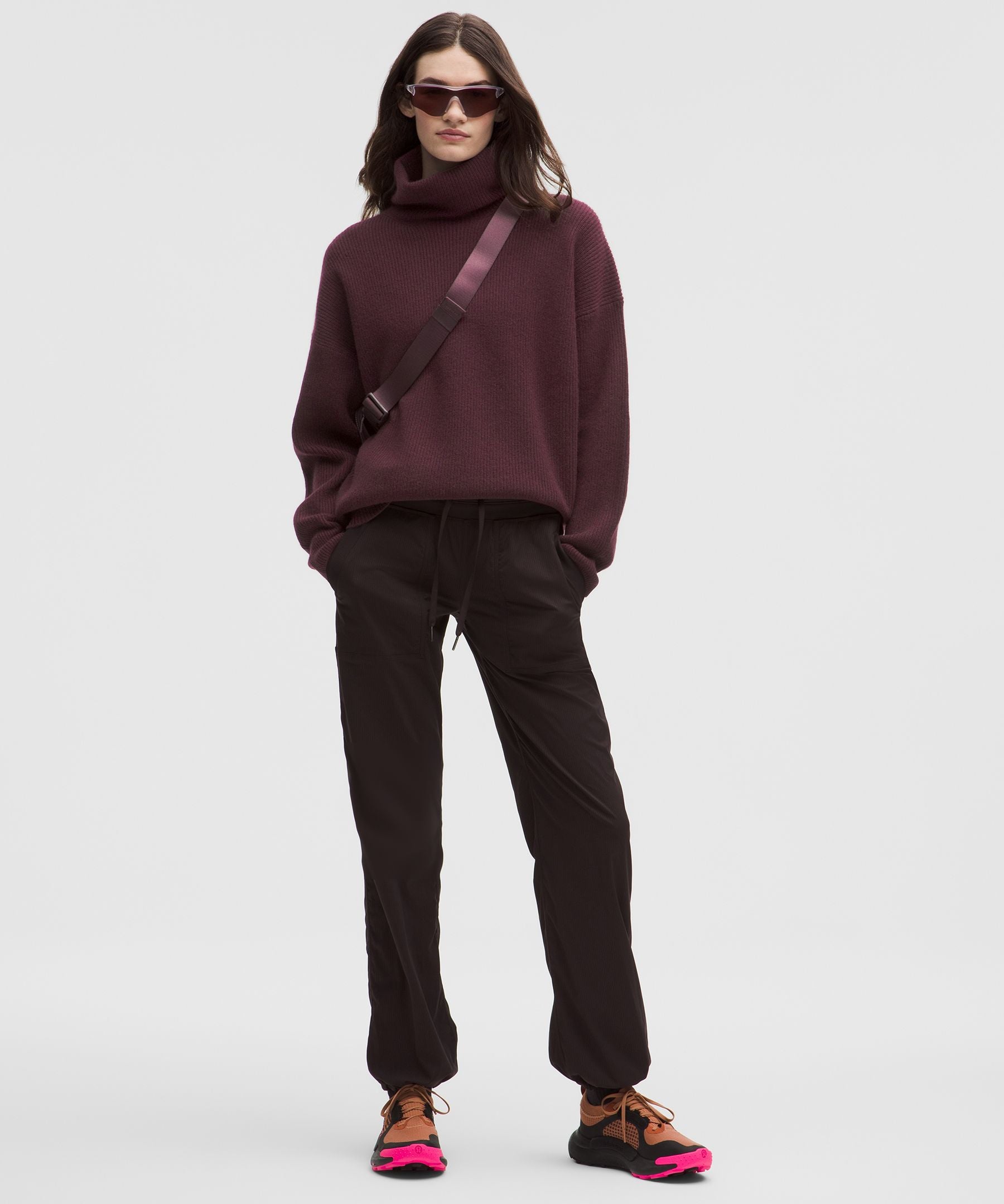 Oversized Cashmere Funnel-Neck Sweater