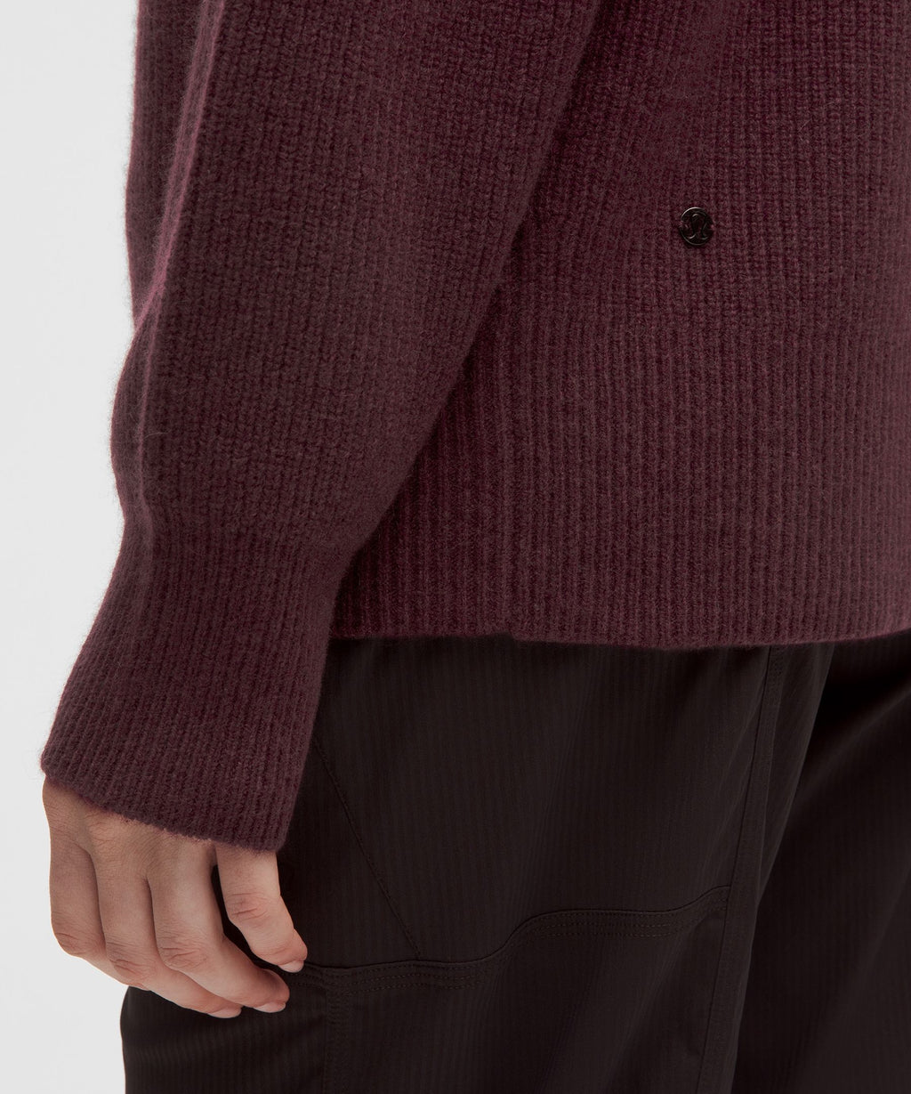 Oversized Cashmere Funnel-Neck Sweater