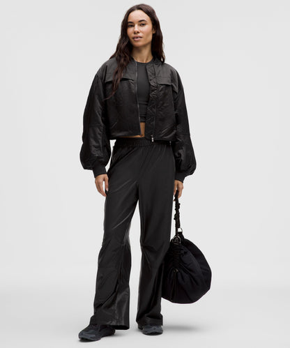 Insulated Ruched Bomber Jacket