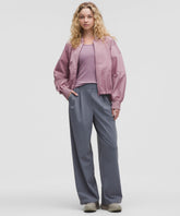 Lightweight Hem-Cinch Bomber Jacket